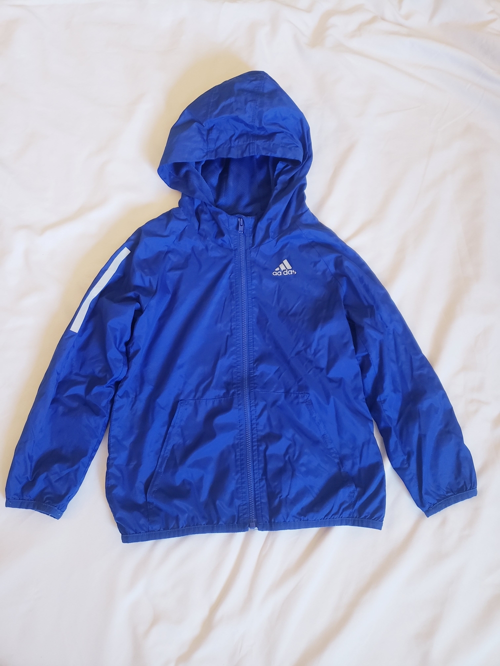 Boys Size 5 Adidas Hooded Windbreaker Jacket